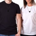 thumbnail image 4 of Uloveido Black Stainless Steel Key Lock Pendants Necklaces Jewelry Set for Him and Her with Zircon, 4 of 7