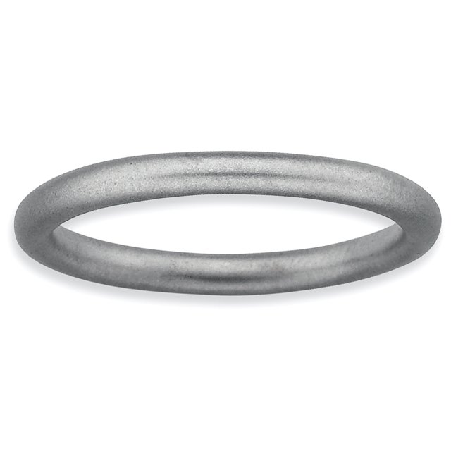 Bague en Satin Rhodié en Argent Sterling Stackable Expressions Taille 6