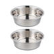 thumbnail image 1 of Cuencos para perros de acero inoxidable (paquete de 2) | Parte inferior de goma antideslizante y diseño sin derrames. para mascota grande, 1 of 5