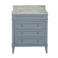 thumbnail image 4 of Eleanor 30" Bathroom Vanity with Powder Blue Cabinet and Carrara Marble Top, 4 of 6