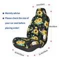 thumbnail image 3 of Balery Sunflower Skull Boho Pattern Car Seat Cover - Soft & Breathable Front Premium Covers with Non-Slip Protector Fits Most Automotive, Vans, SUVs, Trucks - 1 Unit, 3 of 5
