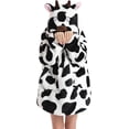thumbnail image 5 of Wearable Blanket Hoodie for Kids 4-12YR Oversized Animal Hooded Blanket Super Soft Comfortable Warm Flannel Cow, 5 of 6