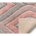 thumbnail image 7 of Well Woven Moira Pink Geometric Trellis Thick Soft Plush 3D Textured Shag Area Rug 8x10 (7'10" x 9'10"), 7 of 7
