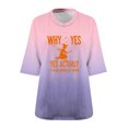 thumbnail image 4 of FDGIU Halloween Shirts for Women Women's Halloween Fashion Daily Printed V-neck Three Quarter Sleeve 3/4 Sleeve T-shirt Large Loose Top Spooky Season Graphic, 4 of 4