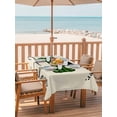 thumbnail image 2 of Outdoor Tablecloth with Umbrella Hole for Patio/Picnic/Party/Camping, Green Black Buffalo Checkered Waterproof Table Cloth Rectangle Table Cover Washable, Bones Cute Dogs Pets (52"x 70"), 2 of 8