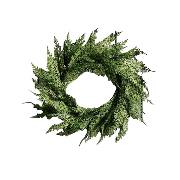 Christmas Wreaths for Front Door 11.8 Inch Real Touch Artificial Pine Wreath Xmas Reefs Christmas Decorations Large Greenery Garland for Wall Fireplace Farmhouse Indoor Outdoor Decor