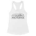 thumbnail image 1 of Skyline Anchorage Tank Top Fitted Racerback Women's X-Small White, 1 of 5