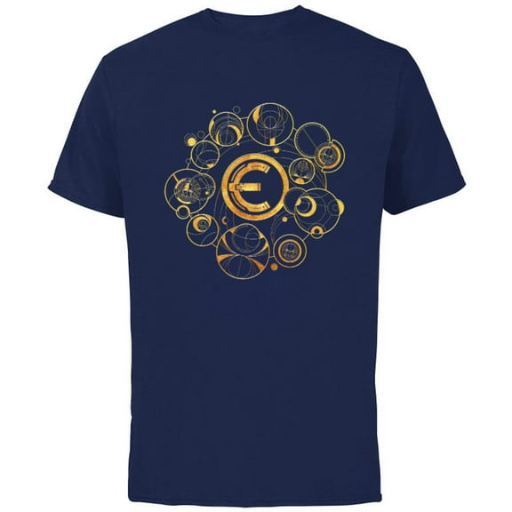 Marvel Eternals Geometric Golden Spheres - Short Sleeve Cotton T-Shirt for Adults - Customized-Navy