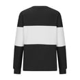 thumbnail image 4 of Dagugfen Long Sleeve Tops for Women Color Block Comfy Crewneck Loose Casual Trendy Blouses Fall Clothes, 4 of 6