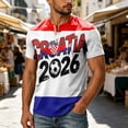 thumbnail image 2 of 2026 Soccer Cup Retro Jersey Henley for Men, Short Sleeve Button Neck Graphic Tee with Country Flag & Ball Print for Game Day & Summer Casual Purple S, 2 of 7