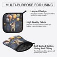 thumbnail image 3 of Yayeee Oven Mitts and Pot Holder Set of 4 Heat Resistant Kitchen Gloves Baking Hot Pad, Watercolor Astronaut, 3 of 5
