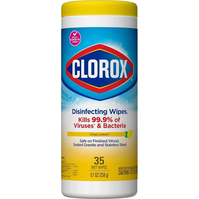 Clorox Disinfecting Wipes, Cleans and Sanitizes, Lemon Fresh, 35 Count
