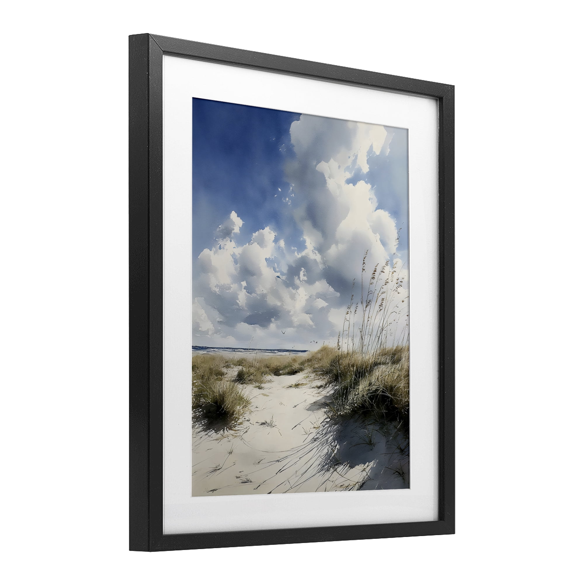 Stupell Industries Dunes In The Sunshine Black Framed Print Under Glass, design by Franklyn Gregory