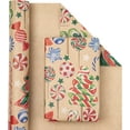 thumbnail image 4 of Christmas Wrapping Paper Roll Vintage Christmas Santa Reindeer Snowman House Gift Wrap for Birthday, Kids, Family, Friends, Xmas Gifts, 58x23in, 1 Roll, 4 of 8