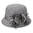 thumbnail image 2 of ruhuadgb Women's Polka Dot Mesh Flower Bowler Bucket Hat Outdoor Sun Visor Basin Cap, 2 of 7