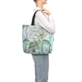 thumbnail image 3 of Sigee Vintage Rose1 Print Large Capacity Zippered Tote Bag - Durable, Stylish and Versatile for Everyday Use, 3 of 9