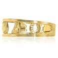 thumbnail image 5 of 10K Solid Yellow Gold Luck Adjustable Toe Ring Open Midi Band Summer Beach Jewelry, 5 of 9