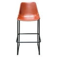 thumbnail image 2 of Diamond Sofa Camden Bar Height Chair in Genuine Clay Leather with Black Powder Coat Base, 2 of 7