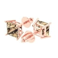 thumbnail image 2 of 14K Solid Gold Screw Back Stud Earrings for Women | 4 cttw Princess Cut Yellow Moissanite | Rose Gold, 2 of 5