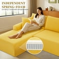 thumbnail image 5 of VFD Modular Sectional Couch in a Box 103" L Shaped Boneless Cloud Couch with Deep Seat, Convertible Sofa Bed for Living Room Bedroom Apartments Dorms, No Assembly Required, Yellow, Left Facing Chaise, 5 of 14