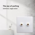 thumbnail image 3 of QualitChoice Switch Wall Button Socket Lever Toggle Control White Improvement Antique Household Brass Light Panel Accessory Supply Connector 1 White 2, 3 of 6