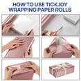thumbnail image 5 of TickJOY Matte Pink Wrapping Paper, Solid Color Gift Wrapping Paper Roll Perfect for Wedding, Birthday for Men, Christmas, Baby Shower, Graduation Gifts, Father's Day Gifts (17 Inches X 32.8 Feet), 5 of 6