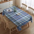 thumbnail image 2 of Blue White and Yellow Checkered Pattern Rectangle Tablecloth 60"x84",Waterproof Polyester Rectangle Table Cloth, Wipeable Spillproof Polyester Tablecloth for Dining, Camping, Indoor and Outdoor, 2 of 5
