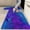 Blue and Purple, variant on 2 Pieces Kitchen Rugs, Abstract Anti Fatigue Non Slip Foam Cushioned Art Design Radiant Orchid Green Comfort Indoor Floor Mat Runner Rug Set for Laundry Office Sink Bathroom (17"x48"+17"x24")