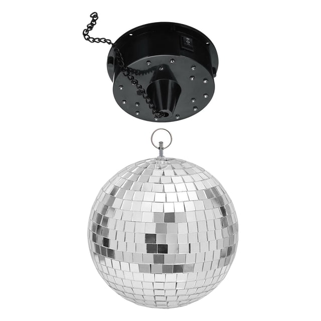 18 LED Lights,Glass Roting Mirror Motor,Mirror Reflection Ball Hanging with Ball