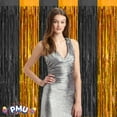 thumbnail image 2 of PMU Metallic Curtains Black,Orange (6/pkg) Pkg/1, 2 of 6