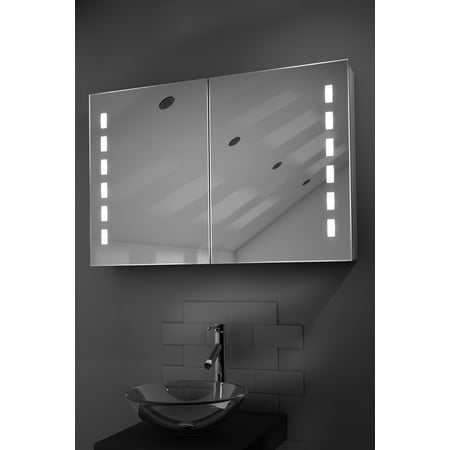 Kasin Led Bathroom Mirror Cabinet With Demister Pad Sensor Kasin Led Bathroom Mirror Cabinet With