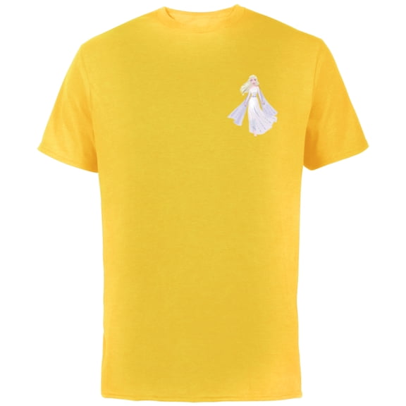 Disney Frozen Snow Queen Elsa Small Pose - Short Sleeve Cotton T-Shirt for Adults - Customized-Yellow