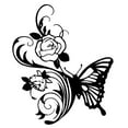 thumbnail image 3 of yotijay Butterfly Metal Wall Art Decor Display Home Decor Accent Gift Wall Sculpture for With Flowers, 3 of 9
