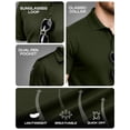 thumbnail image 7 of NY Threads Men's Polo Shirt Short Sleeves UPF 50+ Quick Dry Performance Tactical Pique Jersey Golf Shirt, Large, Army Green, 7 of 7
