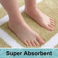 thumbnail image 3 of Smiry Luxury Microfiber Bathroom Rug Mat 20"x30" Soft Absorbent Bath Rug Non-Slip Plush Shaggy Bath Carpet,Beige, 3 of 7
