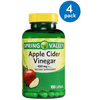 (4 Pack) Spring Valley Apple Cider Vinegar Capsules, 450 Mg, 100 Ct (4 pack)