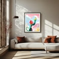 thumbnail image 2 of Lunar Harvest: A Monkey's Celestial Cravings - Painting Animal Whimsical Illustration Surrealism Modern Art Tropical Fruit Black Framed Wall Art Print 16 x 20 inches, 2 of 4