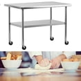 thumbnail image 1 of Qinaqin 30 x 24 Inches Stainless Steel Mesa para Prep & cm de Anchoork NSF Commercial Resistente Island con Undershelf Rueda Giratoria Kitchen, 1 of 6