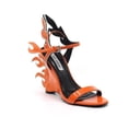 thumbnail image 2 of Cape Robbin Hell Flame Orange Flame Accent Wedge Heel Sandal High Heel Pumps (8.5), 2 of 3