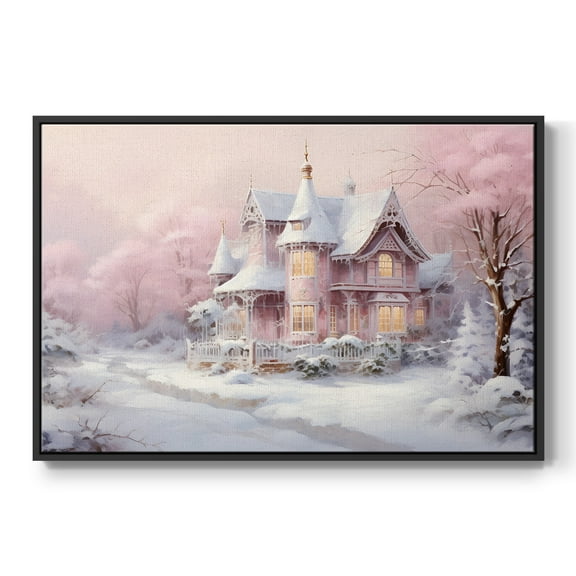 Vintage Landscape-CXCV By Wexford Home Framed in Black Wood Gallery Wrapped Canvas 17 in. x 25 in.