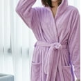 thumbnail image 6 of HBYJLZYG Women's Hooded Bathrobe Lengthening Keep Warm Lapel Same Style For Men And Women Long Sleeve Sleepwear Pajamas Housecoat Nightgown, 6 of 7