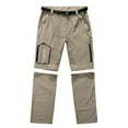 thumbnail image 4 of Lorytime Men Cargo Pants with Elastic Waist Stretch Straight Leg Pants Zipper Outdoors Trousers with Pockets Outfits, 4 of 9