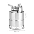 thumbnail image 4 of BIMZUC Portable Stainless Steel Wood Burning Camping Stove Foldable Backpacking Charcoal Burner (4.9in / 12.5cm), 4 of 9