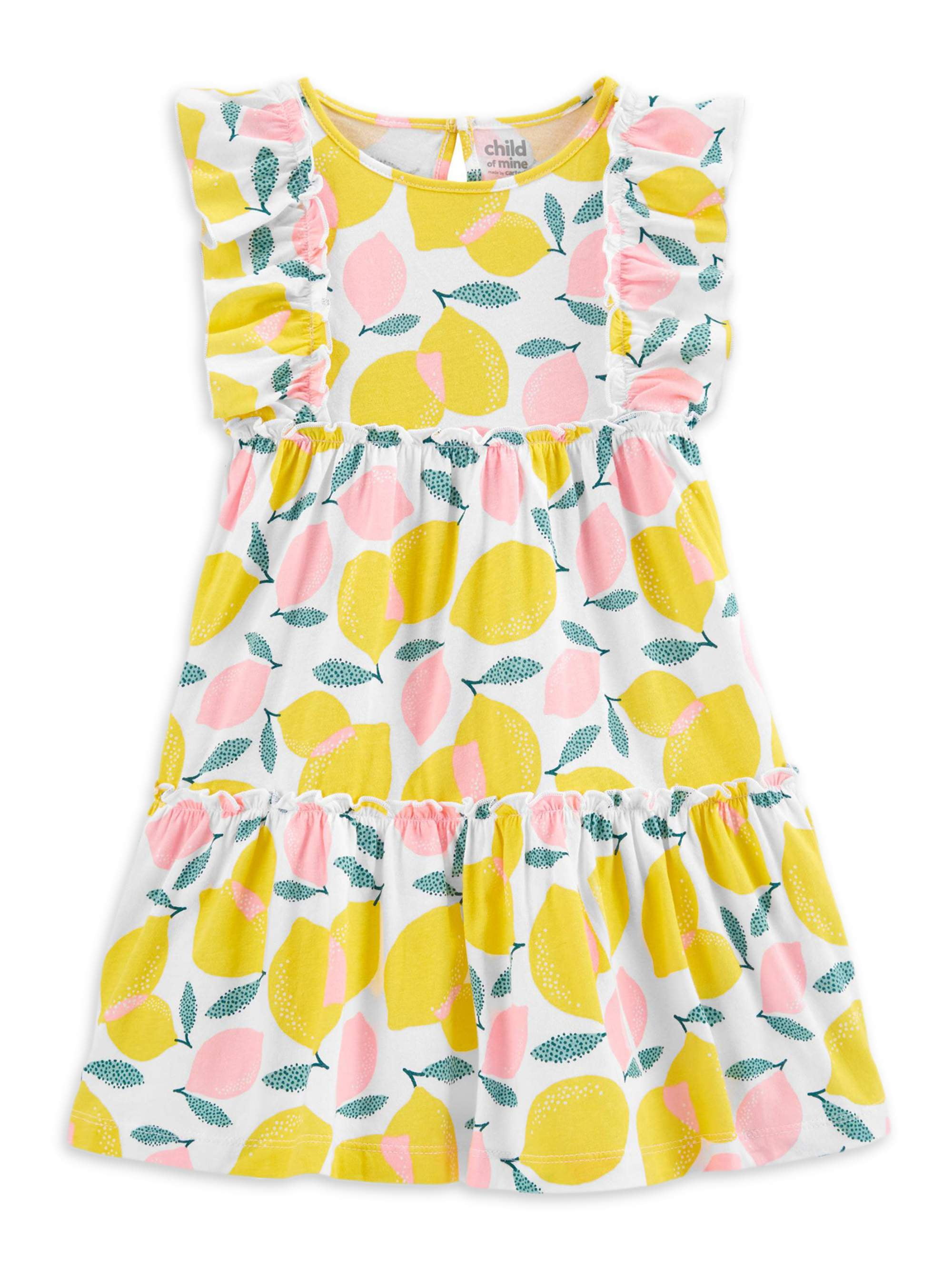 lemon yellow dress for baby girl