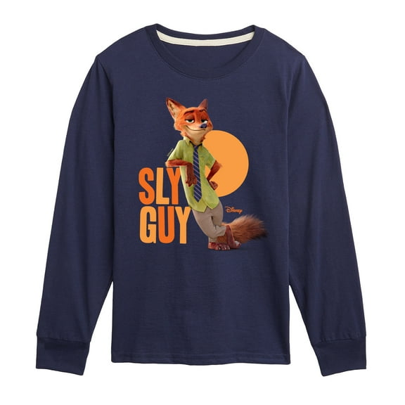Disney Zootopia - Sly Guy - Toddler & Youth Long Sleeve Graphic T-Shirt