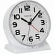 thumbnail image 1 of wonima02 Automatically Backlighted Alarm Clock,Silent No Ticking for Seniors Vision Impaired,Easy to Set,Big Numbers,Ascending Alarm,Gentle Wake,Snooze,2 AA Battery Operated,White, 1 of 1
