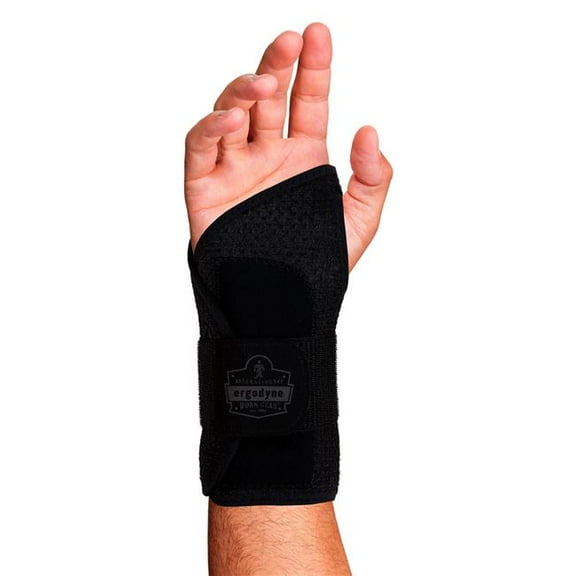ProFlex 4005 Wrist Brace Support with Single Strap, Medium, Fits Left Hand, Black