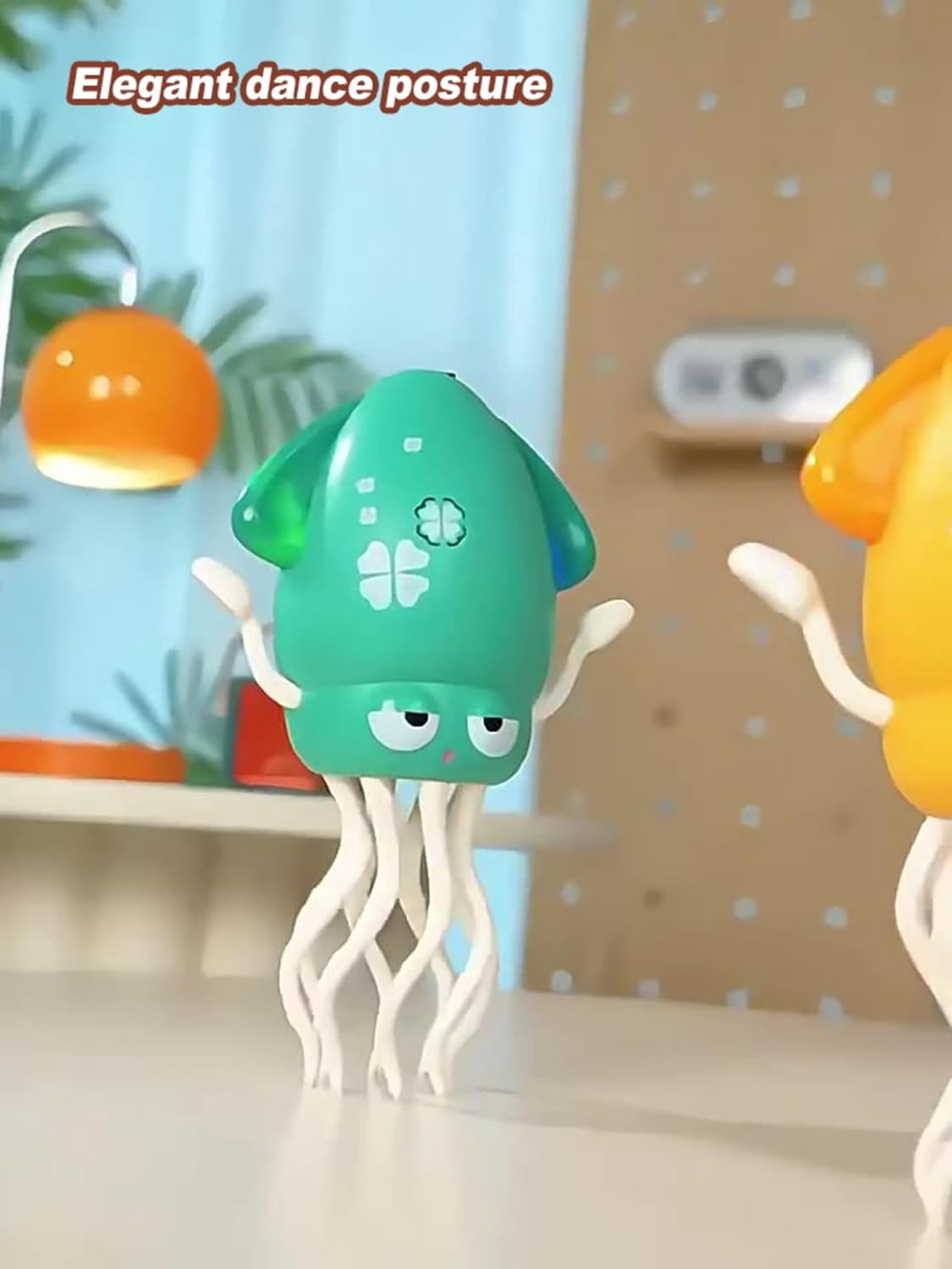 Baby Toys 6-12 Months, Magic Dancing Octopus Toddler Toys with Dynamic Music & Light Effects, Infant Toys for 1 2 3 Year Old Girl Boy Gifts, Orange