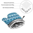 thumbnail image 6 of Daiia Sea Underwater Animals Pattern Oven Mitts and Pot Holders 4 pcs Set,High Heat Resistant 500 Degree Extra Thicken Long Kitchen Cotton Oven Glove, 6 of 6