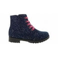 thumbnail image 2 of Josmo Sparkle Youth Girl's (11-3) Combat Boot | 91889-NVY Blue, 2 of 6
